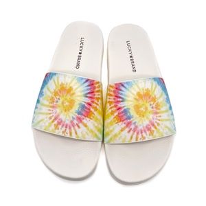 Lucky Brand Parker Pool Slide Pastel Tie Dye Size 10